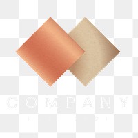 Luxury business logo png copper icon design