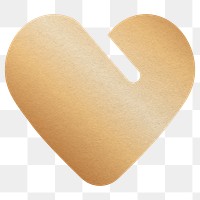 Gold business logo png heart shape icon badge