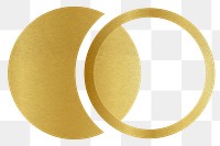 Gold business logo png overlapped circles icon design