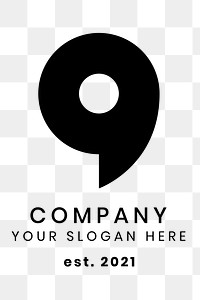 Modern black business logo, simple badge design