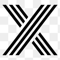 Modern black business logo png with X letter design