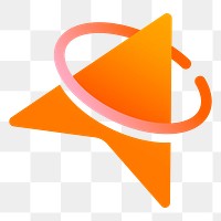 Business logo png modern orange badge icon design