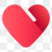 Red business logo png heart shape icon design