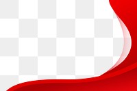 Red curved border transparent background png 