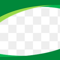 Green curved frame transparent background png for corporate business