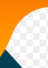 Orange border transparent background png for corporate business