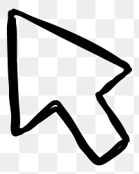 Cursor black png business doodle icon