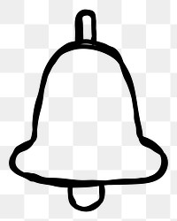 Minimal hand draw bell transparent png symbol