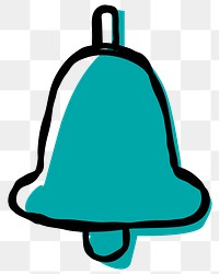Green bell notification png doodle icon