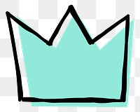 Hand drawn crown transparent png icon