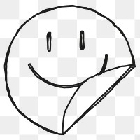 Black and white smiling transparent png symbol clipart