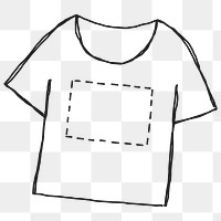 T-shirt with simple design transparent png