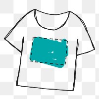 Green design on t-shirt transparent png 