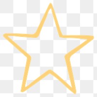 Pastel yellow star transparent png clipart