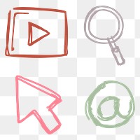 Useful business png icons for marketing collection