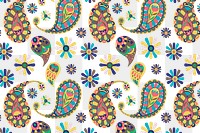 Indian paisley pattern png transparent background