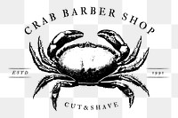 Vintage barber shop png logo business badge