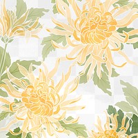 Hand-drawn png chrysanthemum transparent background