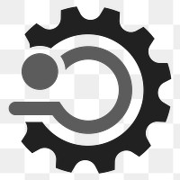 Simple engine logo png technology icon design
