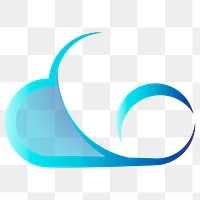 Gradient cloud logo png technology icon design