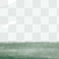 Serene green grass field border png hand drawn illustration transparent background