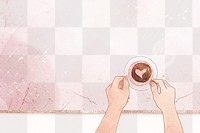 Heart coffee Valentine&rsquo;s png transparent background