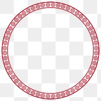 Png frame Chinese traditional Lu symbol pattern in red circle