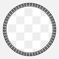Png frame Chinese traditional Lu symbol pattern in black circle