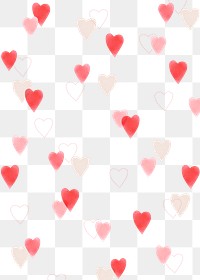 Cute heart pattern png transparent