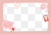Happy Valentine&#39;s day frame png in transparent background