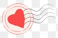 Valentine's day stamp png transparent