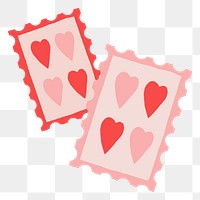 Valentine's day postage png transparent 