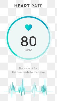 PNG heart rate tracker screen health tracking application