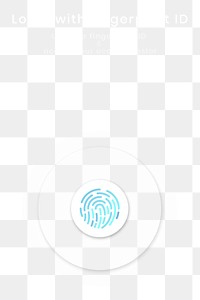 Png fingerprint scan login smartphone screen
