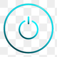 Png modern blue power button transparent icon