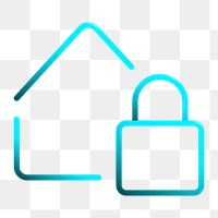 Png smart home lock icon transparent user interface