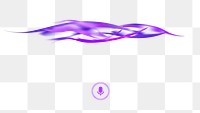 Png neon purple voice assistant transparent with soundwave