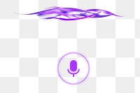 Png neon purple voice assistant transparent with soundwave