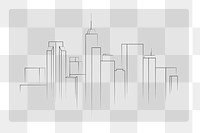 Png city skyline sketch transparent