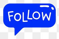 PNG follow icon funky social media story sticker