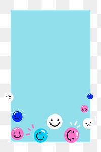 PNG frame with smiley face emoticons