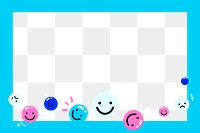 PNG frame with smiley face emoticons