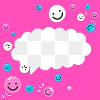 PNG frame with smiley face emoticons