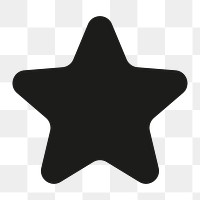 Star filled icon png black for social media app