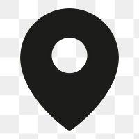 Location pin filled icon png black for social media app