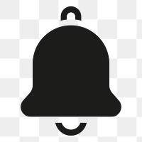 Bell filled icon png black for social media app