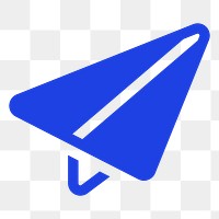 Png direct message icon for social media app paper plane illustration