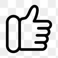 Thumbs up outlined icon png for social media app