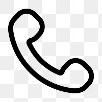 Phone outlined icon png for social media app