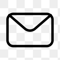 Mail outlined icon png for social media app